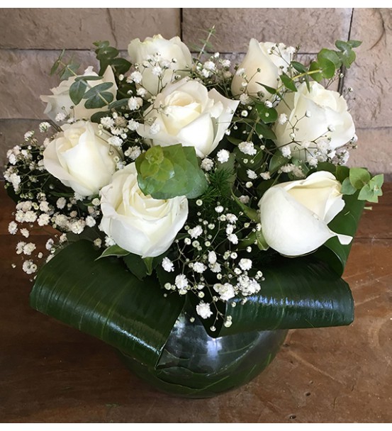 Akvaryum Camda Beyaz Güller